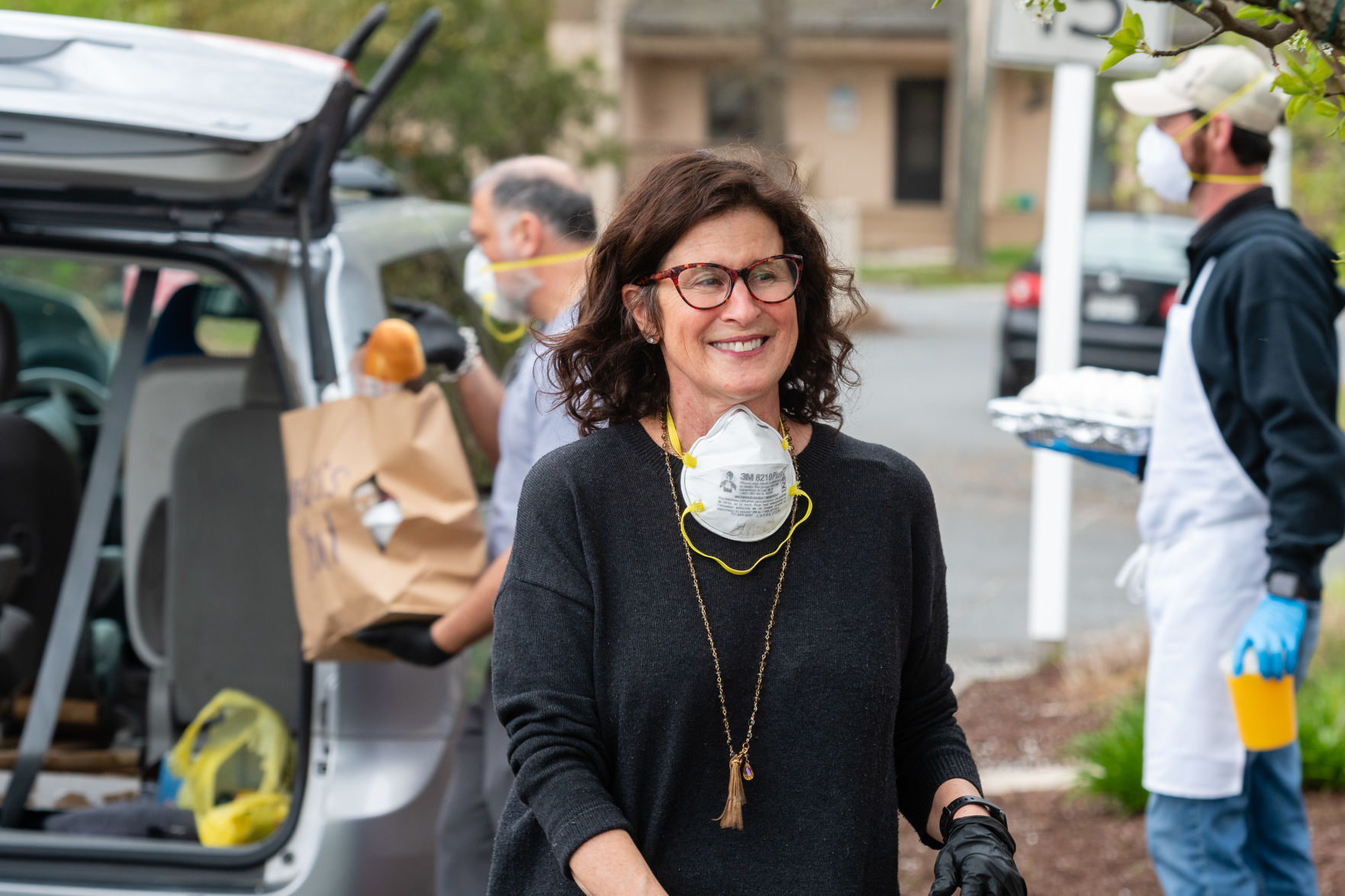 Lisa DiFebo-Osias at employee food drive